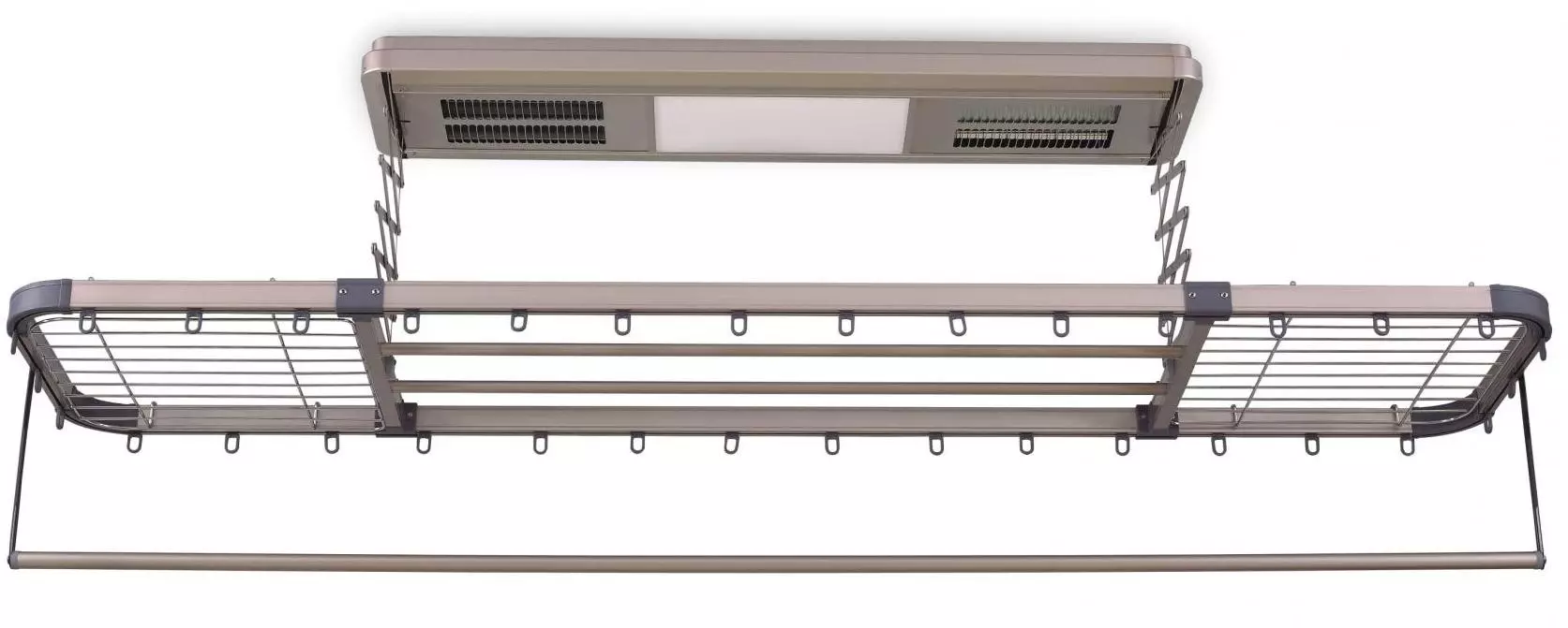 Stropni balkon sušilice (47 fotografija): Kako instalirati balkonske vješalice za sušenje? Suspendirani sustavi užadi za odjeću i ostale, recenzije 10009_34