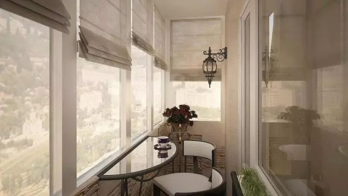 狹窄的陽台設計（46張照片）：公寓和房子裡的陽台內部的想法。在裡面完成長陽台的選擇。如何裝備它？ 10011_2