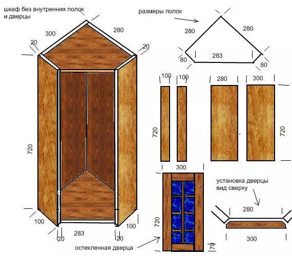 Rohová skříňka pro balkon (52 fotografií): Příklady překrásně vyrobené loggia design se šatníku, s křídly a otevřené police 10027_39