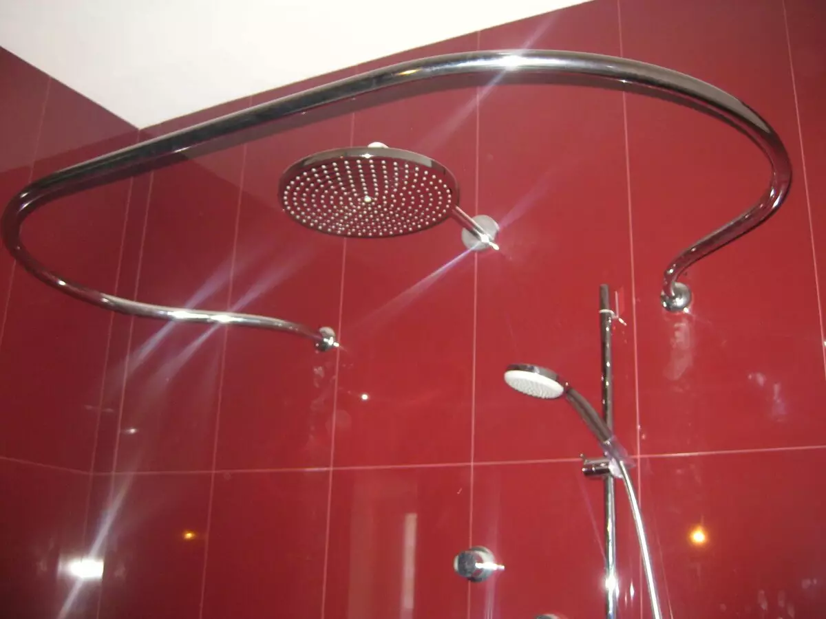 स्नानगृह, पडदेसाठी एम-आकाराचे रॉड्स, पडदे आणि लवचिक धारकांसाठी टेलीस्कोपिक स्टिक, ओव्हल बाथसाठी पडदेसाठी फास्टनिंग निवडा 10049_2