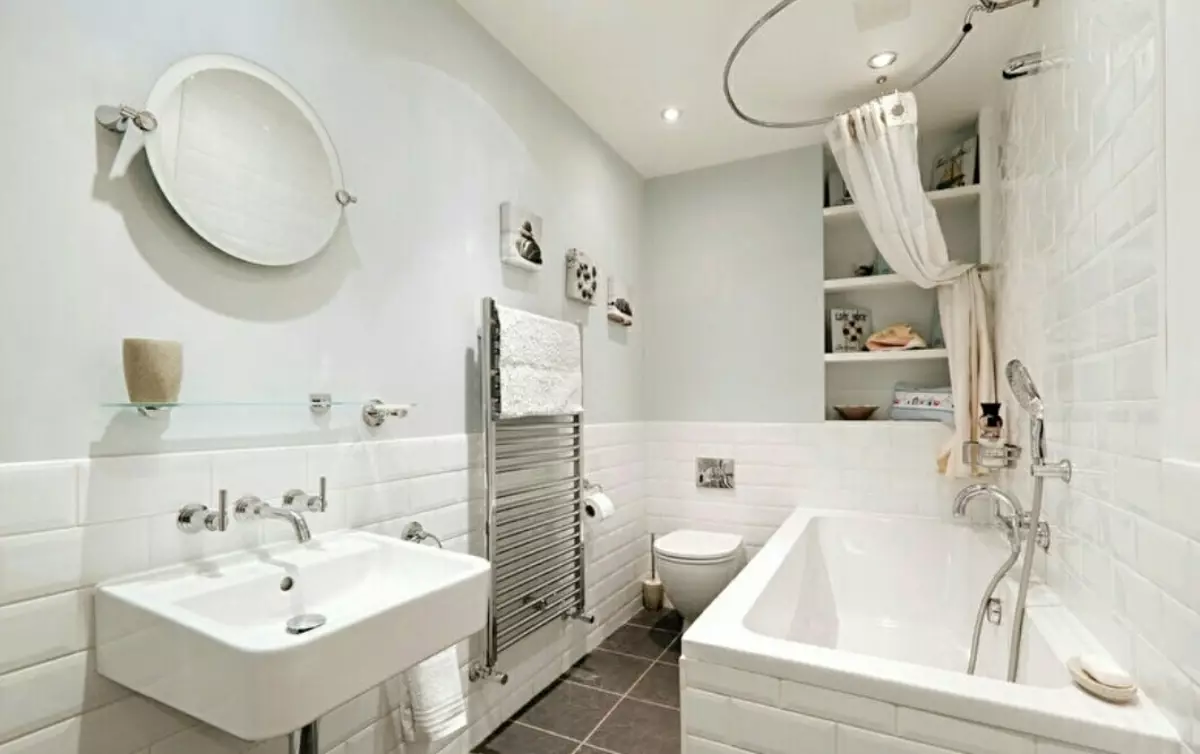 बाथरूम ईआरएसएच: पर्दाका लागि M-आकारको रडहरू, टेस्कोपिक लम्बाईहरू र लचिलो होल्डरहरूको लागि, अंडाकार स्नानहरूको लागि पर्दाको लागि फास्टन छनौट गर्नुहोस् 10049_36