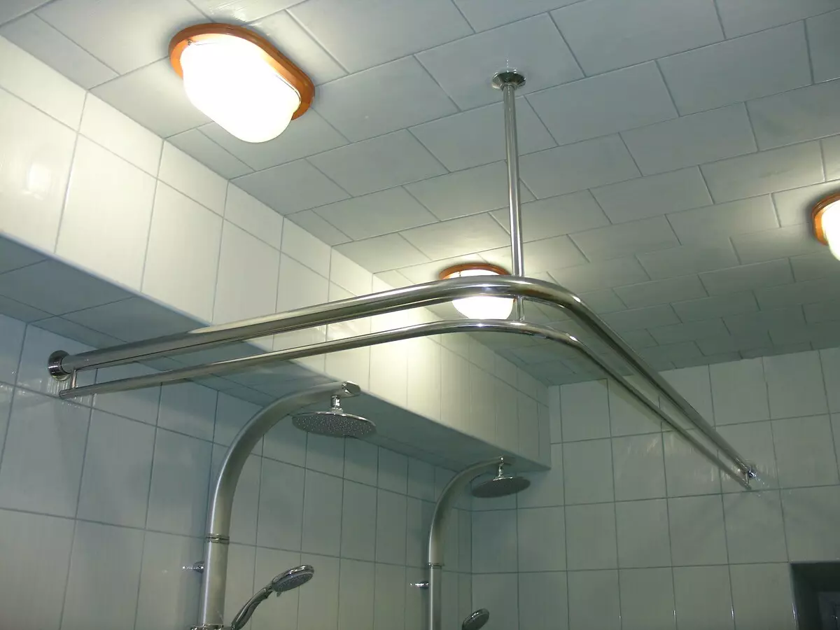 बाथरूम ईआरएसएच: पर्दाका लागि M-आकारको रडहरू, टेस्कोपिक लम्बाईहरू र लचिलो होल्डरहरूको लागि, अंडाकार स्नानहरूको लागि पर्दाको लागि फास्टन छनौट गर्नुहोस् 10049_5