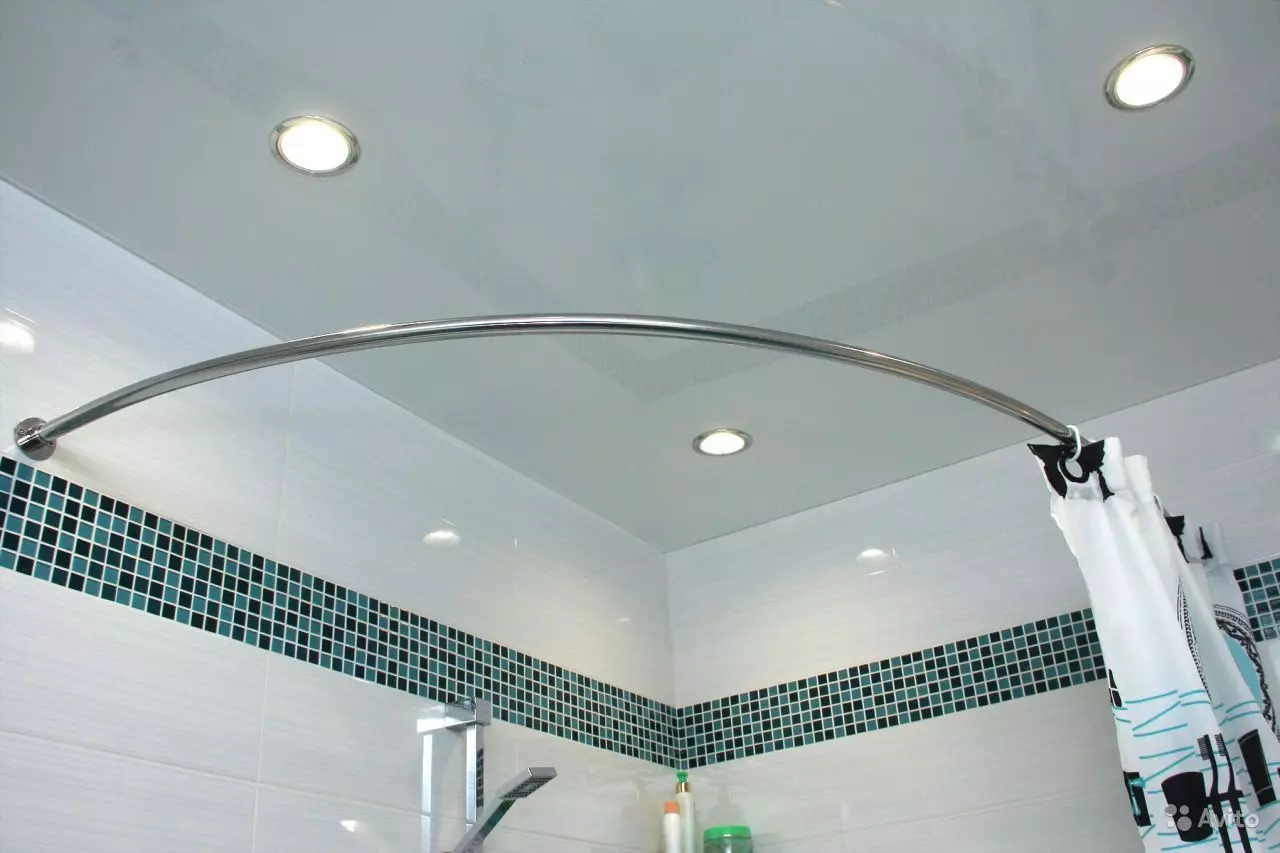 Kupatilo: M-štapovi u obliku za zastori, teleskopski štapići za zavjese i fleksibilne držače, odaberite pričvršćivanje za zavjese za ovalnu kupku 10049_7
