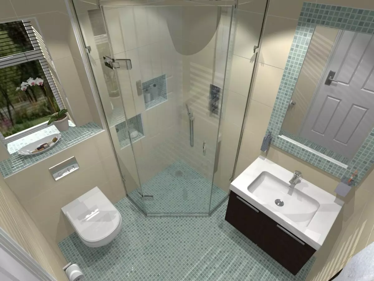 浴室尺寸：私人住宅和公寓的標準，最低和最佳尺寸 10053_15