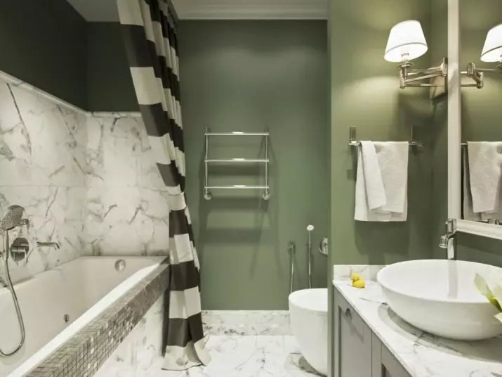 Ukuran kamar mandi: standar, ukuran minimum sareng eksistensi optimal pikeun bumi pribadi sareng apartemen pribadi 10053_17