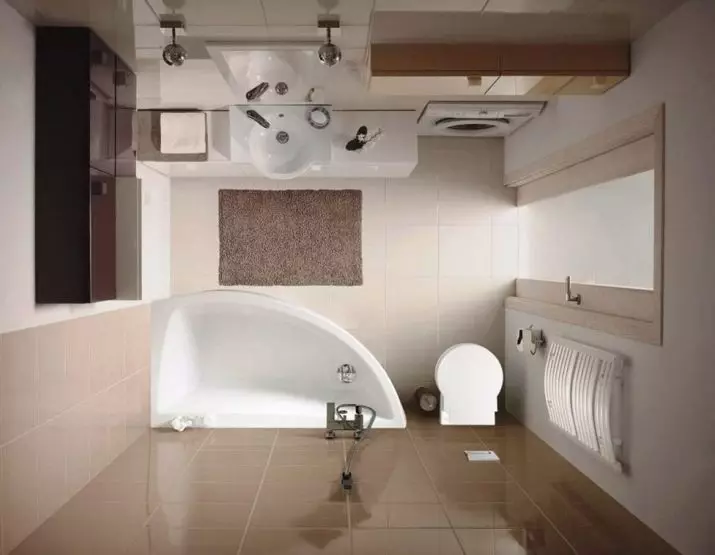 ရေချိုးခန်းအရွယ်အစား - ပုဂ္ဂလိကအိမ်နှင့်တိုက်ခန်းများအတွက်စံ, နိမ့်ဆုံးနှင့်အကောင်းဆုံးအရွယ်အစား 10053_31