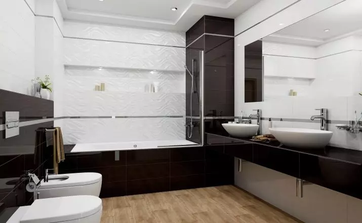 ရေချိုးခန်းအရွယ်အစား - ပုဂ္ဂလိကအိမ်နှင့်တိုက်ခန်းများအတွက်စံ, နိမ့်ဆုံးနှင့်အကောင်းဆုံးအရွယ်အစား 10053_33