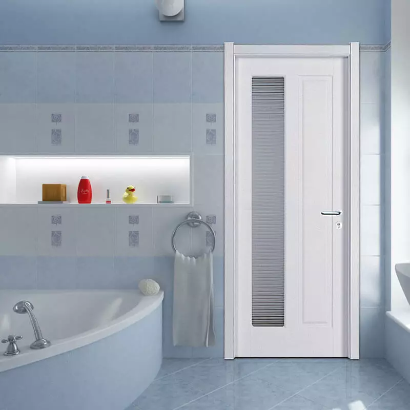 Plastic doors in the bathroom: pros and cons of PVC doors to the bathroom, selection of plastic doors 10056_17