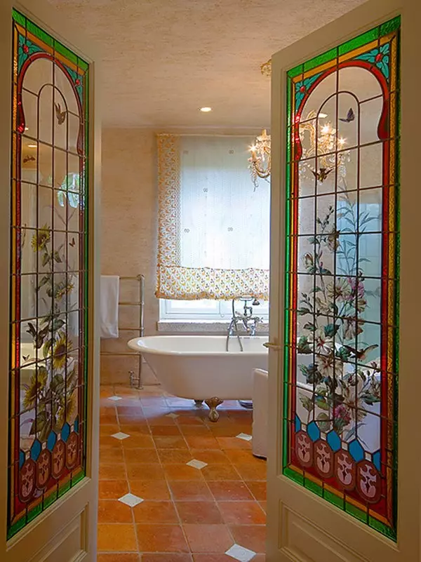 Plastic doors in the bathroom: pros and cons of PVC doors to the bathroom, selection of plastic doors 10056_33