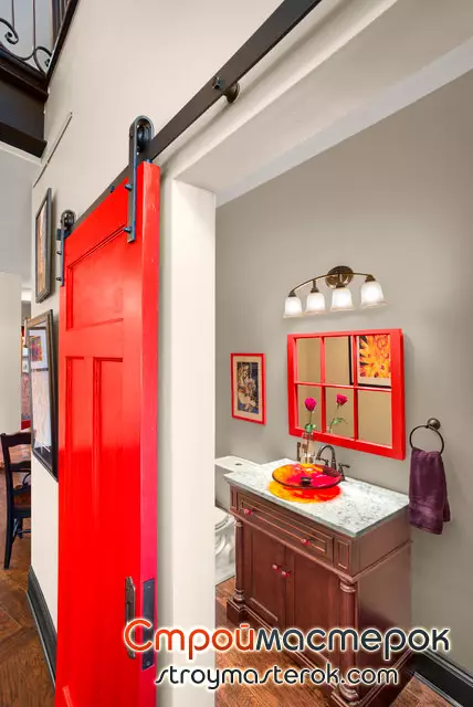 Schiebetüren im Badezimmer (42 Fotos): Türen und Coupé, Tipps zur Auswahl von Interroom-Türen im Badezimmer 10059_28