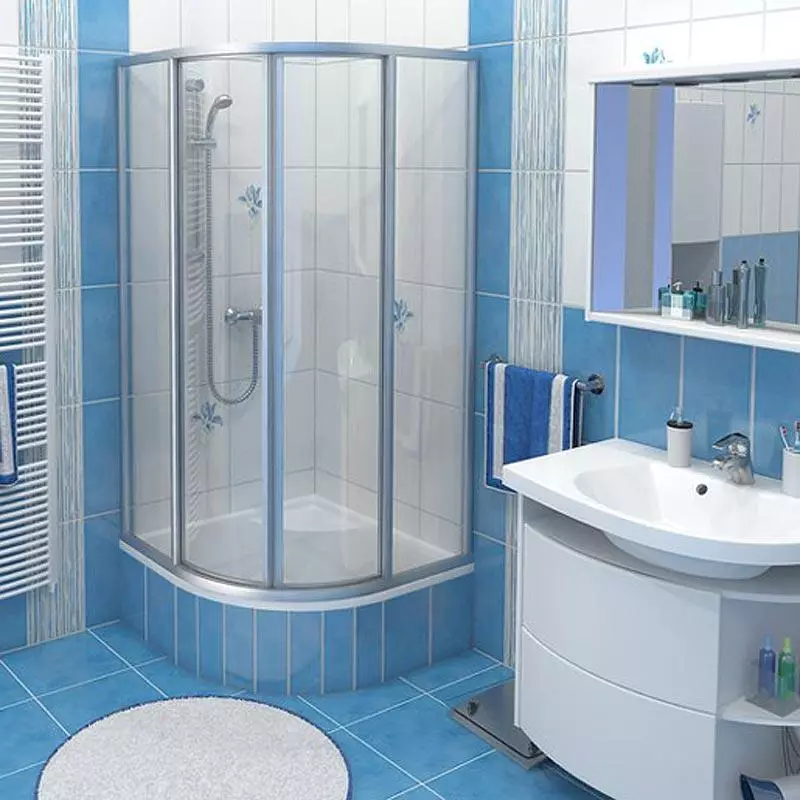 Дизајн купатила 5 квадратних метара. М са тоалетом (62 фотографије): Планирате комбиновано купатило са веш машином и без опција ентеријера 10064_18