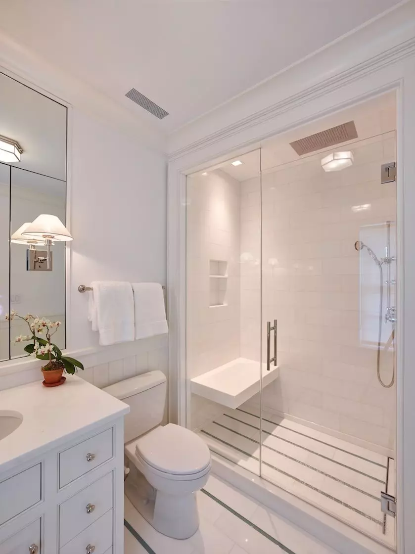 Design del bagno combinato con 3a struttura quadrata. M (76 foto): bagno interno bagno con lavatrice, posa una piccola stanza 10068_75