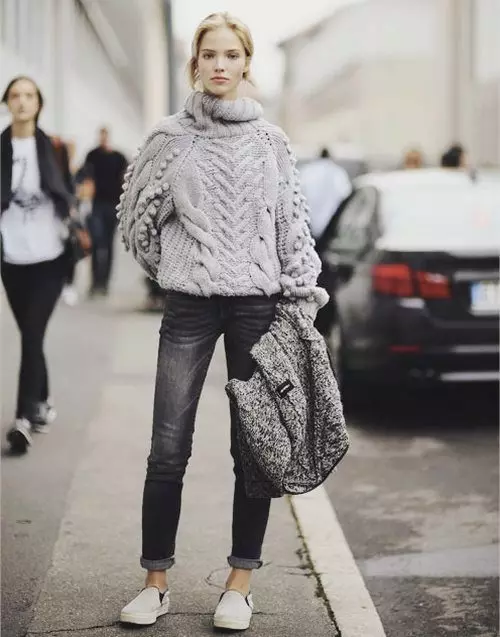 Sweater woolen (47 wêneyên): ji camî wiya, merino 1006_41