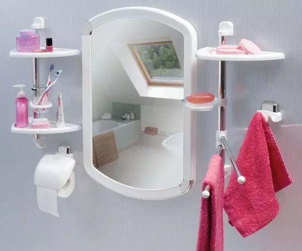 Kompleti z ogledalom za kopalnice: Pregled kompletov plastičnih ogledal. Kako izbrati? 10070_19