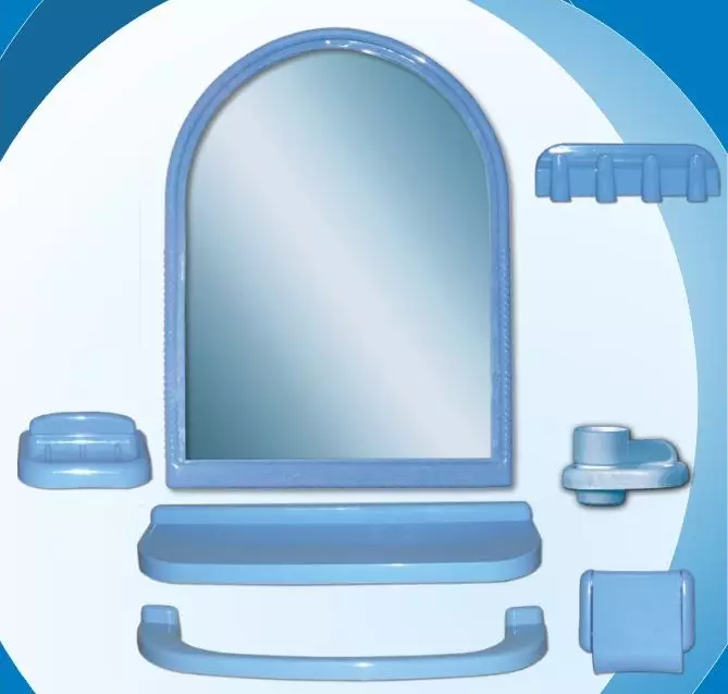 욕실 용 거울로 세트 : 플라스틱 미러 세트 개요. 선택 방법은 무엇입니까? 10070_4