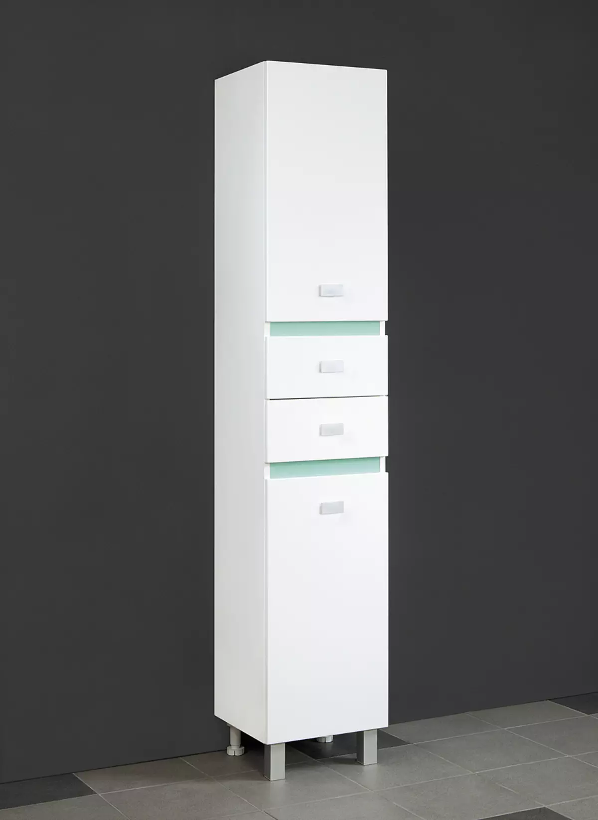 Schränke ohne Spiegel für Badezimmer: Wählen Sie montierte weiße und andere Farbschleche, Kombination aus einem Wandschrank mit einem gemeinsamen Badezimmerinnenraum 10071_19