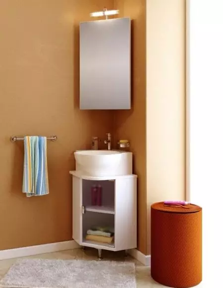 Ντουλάπια χωρίς καθρέφτη για μπάνια: Επιλέξτε τοποθετημένο λευκό και άλλα έγχρωμα ντουλάπια, συνδυασμός ενός ντουλαπιού τοίχου με ένα κοινό εσωτερικό μπάνιο 10071_23