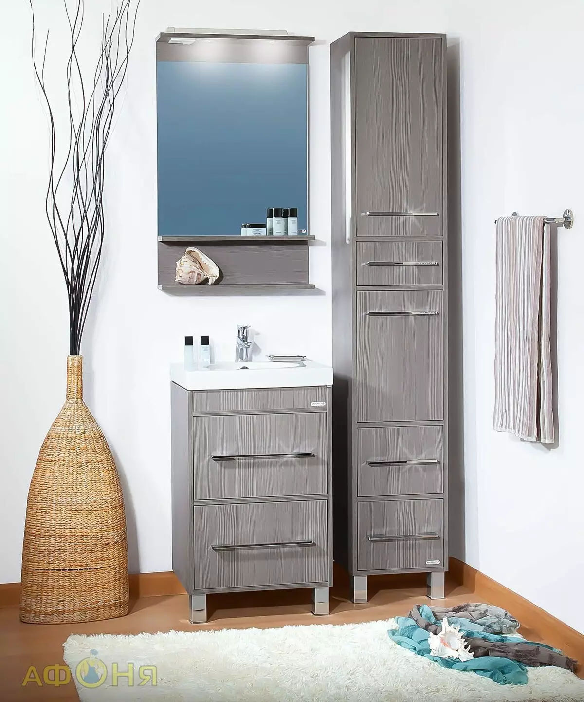 Schränke ohne Spiegel für Badezimmer: Wählen Sie montierte weiße und andere Farbschleche, Kombination aus einem Wandschrank mit einem gemeinsamen Badezimmerinnenraum 10071_32