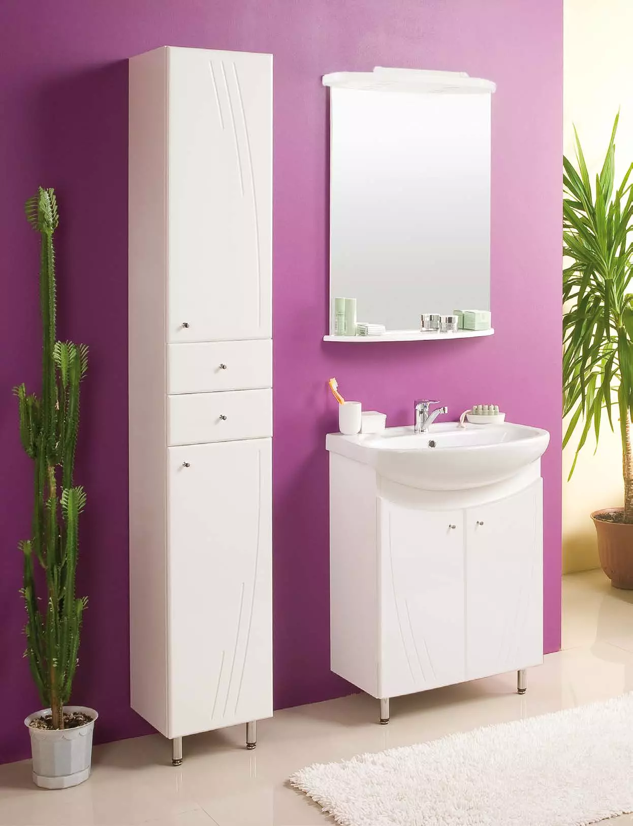 Ντουλάπια χωρίς καθρέφτη για μπάνια: Επιλέξτε τοποθετημένο λευκό και άλλα έγχρωμα ντουλάπια, συνδυασμός ενός ντουλαπιού τοίχου με ένα κοινό εσωτερικό μπάνιο 10071_33