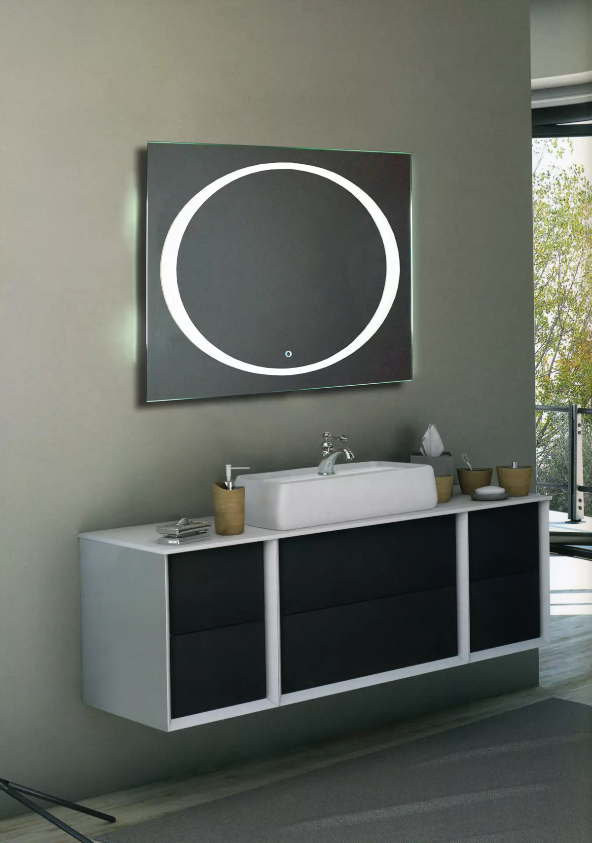Cermin dipanaskan di kamar mandi: Cara memilih cermin dengan penerangan, jam dan anti-polos di kamar mandi? Fitur cermin pemanas 10072_4