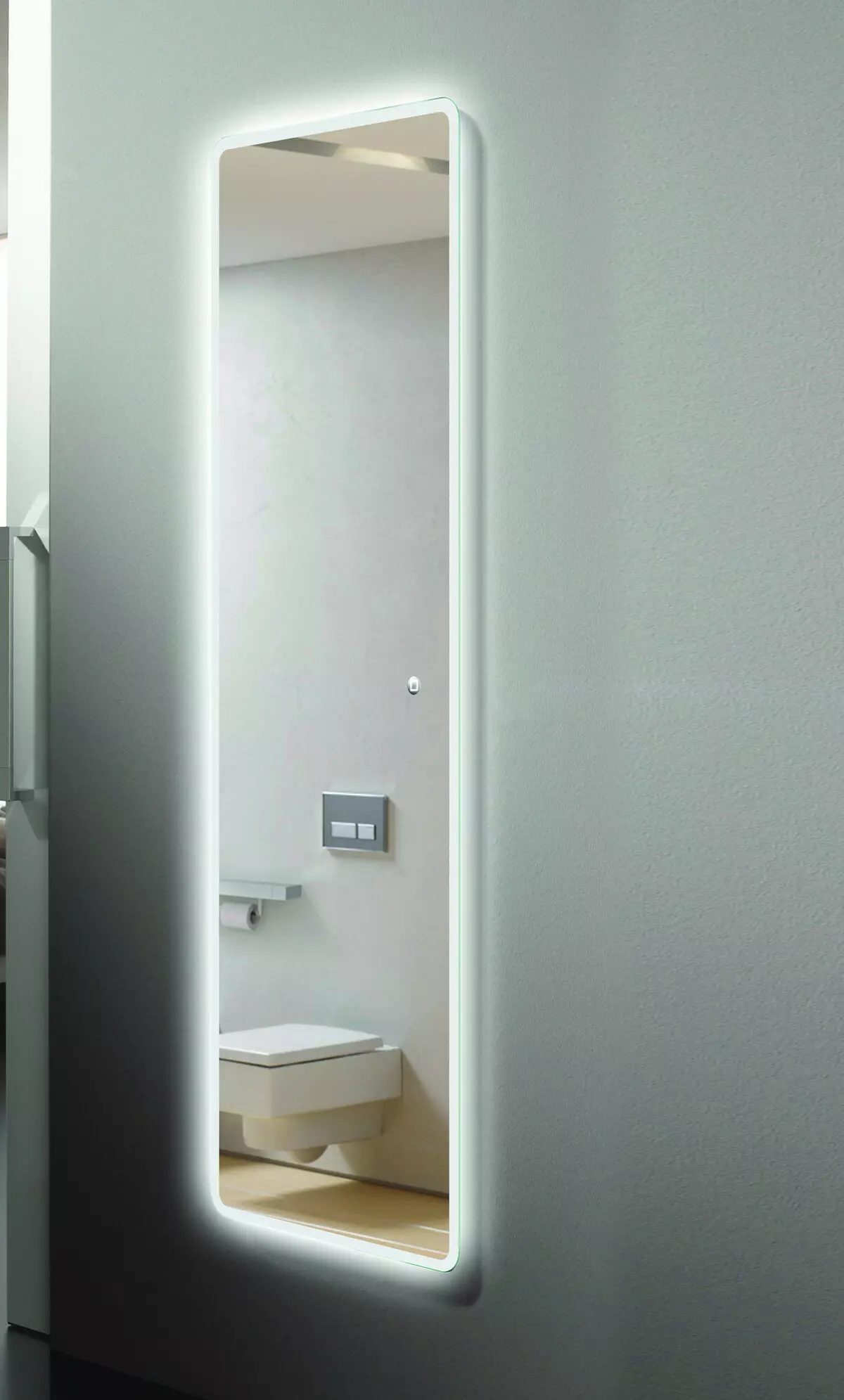 Fűtött tükör a fürdőszobában: Hogyan válasszunk tükör megvilágítással, óra és anti-síkság a fürdőszobában? Fűtési tükrök jellemzői 10072_6