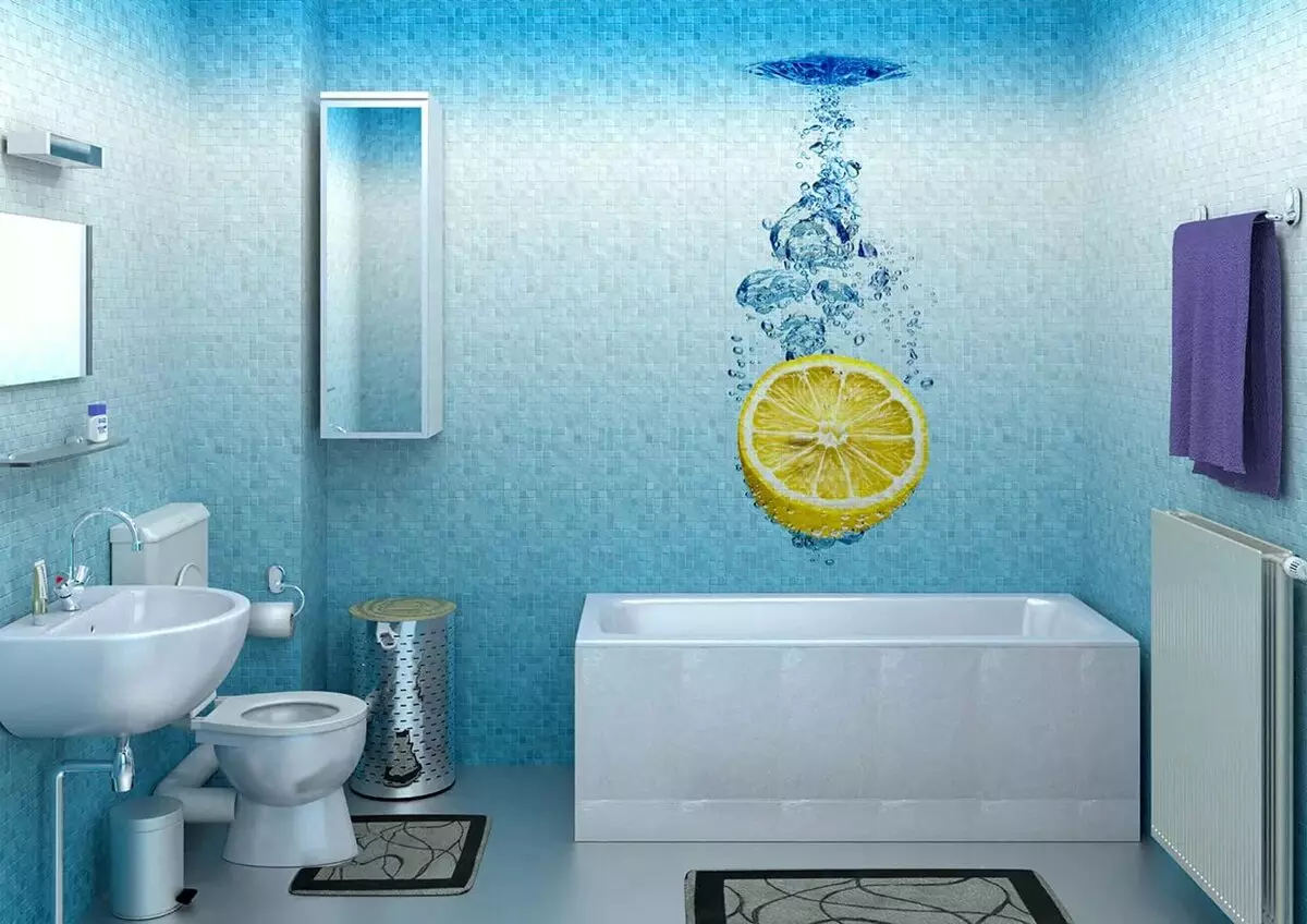 Painéis de casa de banho (90 fotos): Acabamento com painéis acrílicos resistentes a umidade, Aquapanel deslizante com desenho, Reviews 10075_22