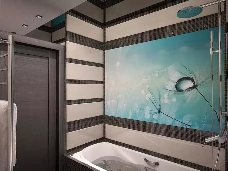 Painéis de casa de banho (90 fotos): Acabamento com painéis acrílicos resistentes a umidade, Aquapanel deslizante com desenho, Reviews 10075_23