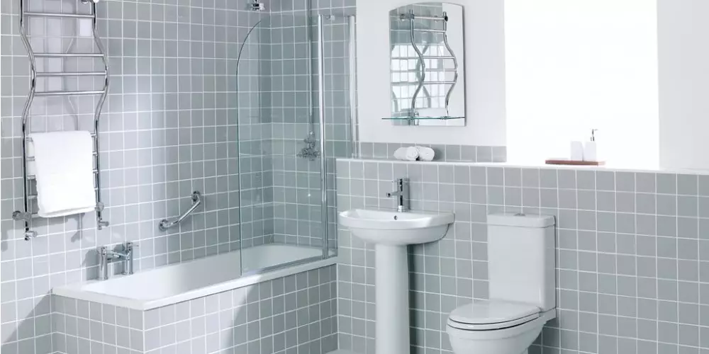 Tấm phòng tắm (90 ảnh): Hoàn thiện với các tấm acrylic chịu độ ẩm, trượt Aquapanel với bản vẽ, đánh giá 10075_46