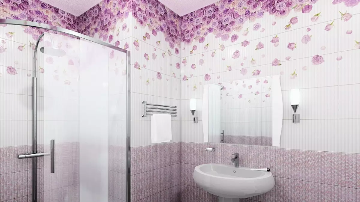バスルームパネル（90枚の写真）：耐湿性アクリルパネルで仕上げ、描画付滑り止め、レビュー 10075_7