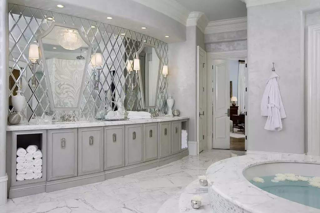 Tấm phòng tắm (90 ảnh): Hoàn thiện với các tấm acrylic chịu độ ẩm, trượt Aquapanel với bản vẽ, đánh giá 10075_83