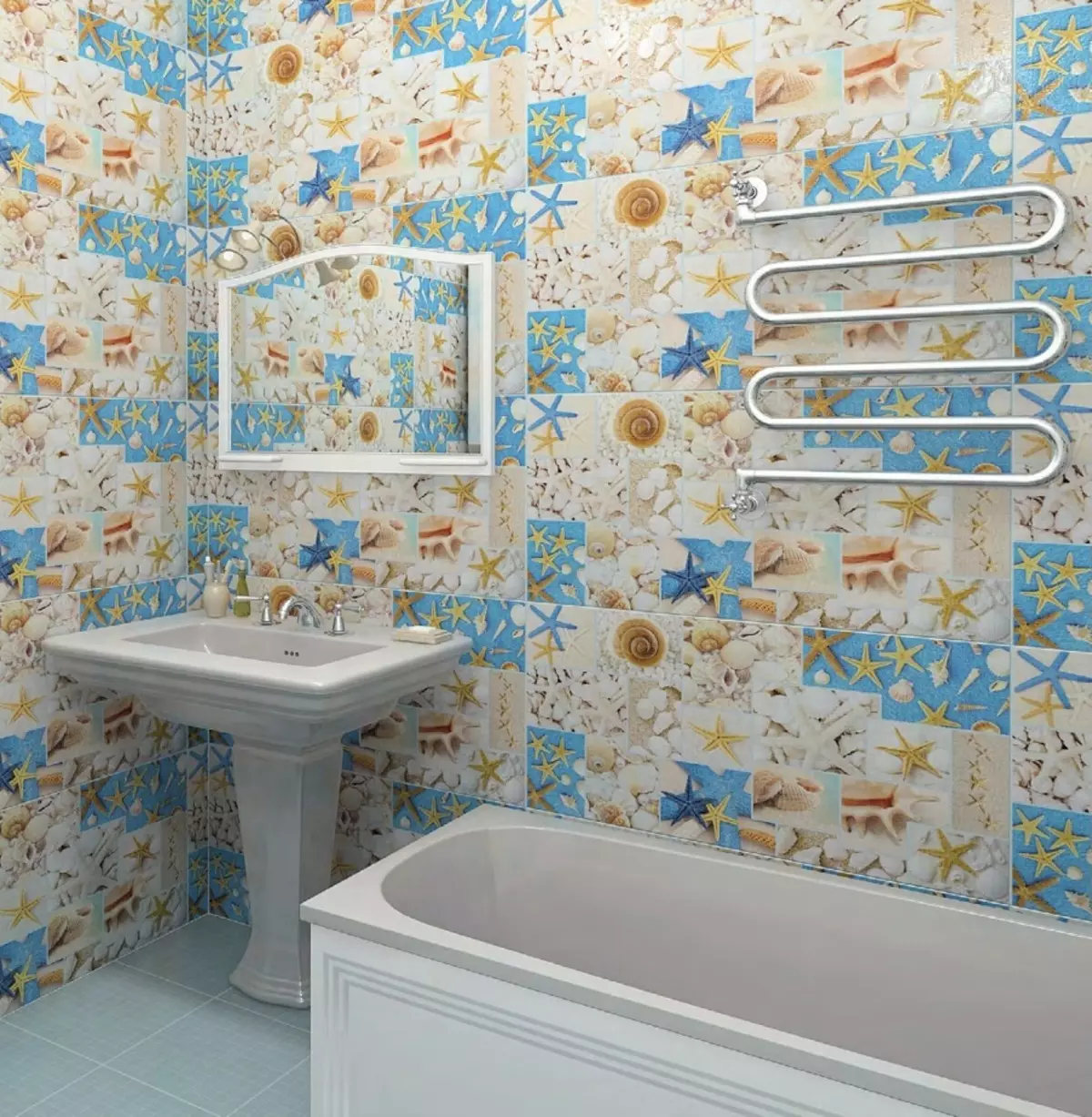 Painéis de casa de banho (90 fotos): Acabamento com painéis acrílicos resistentes a umidade, Aquapanel deslizante com desenho, Reviews 10075_90