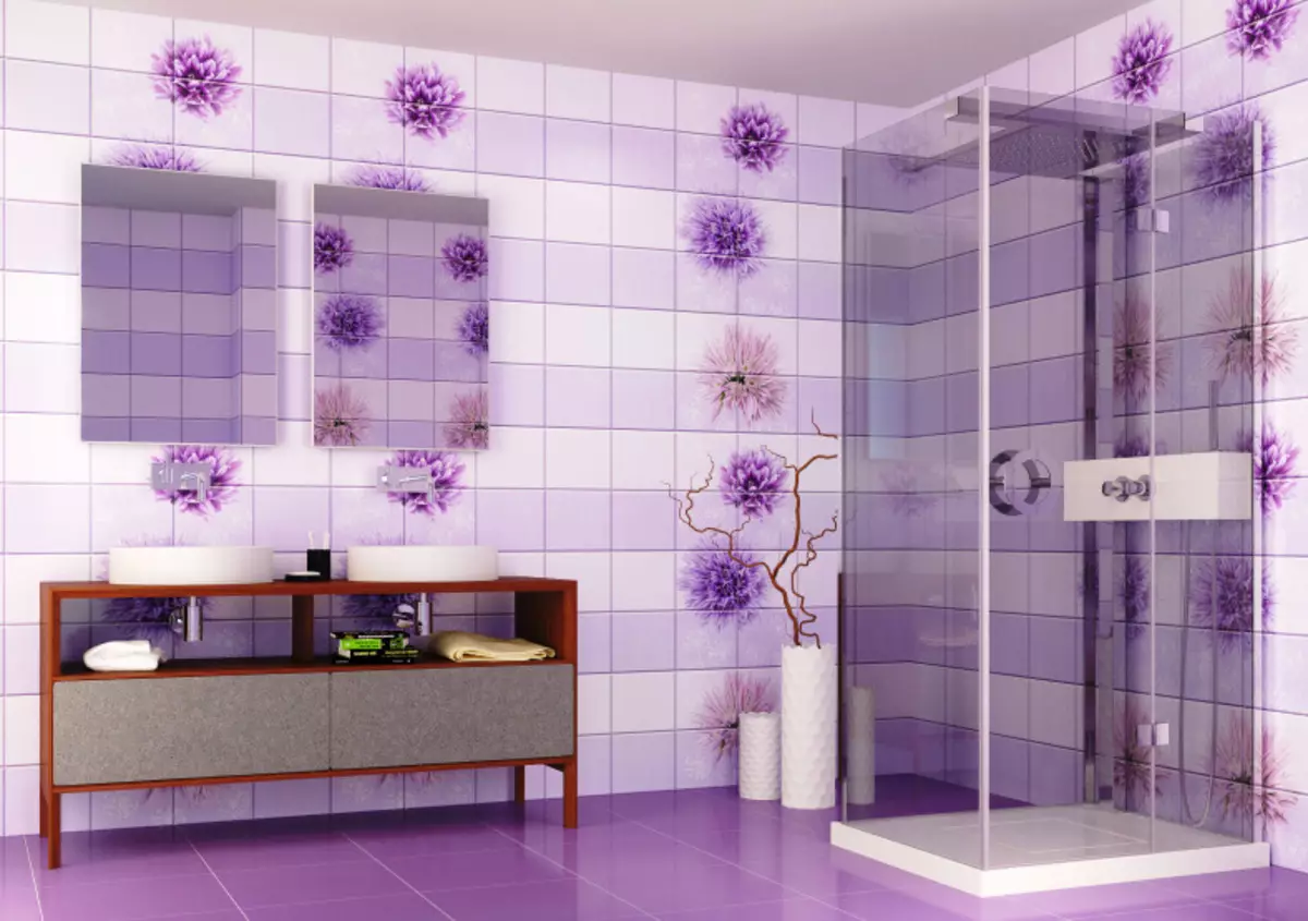 Panneaux pour la tuile de la salle de bain (69 photos): Sélectionnez des plaques en plastique pour les murs. Panneaux de sol du sol de PVC 10080_11