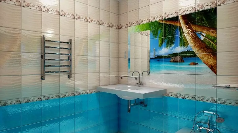 Panneaux pour la tuile de la salle de bain (69 photos): Sélectionnez des plaques en plastique pour les murs. Panneaux de sol du sol de PVC 10080_35