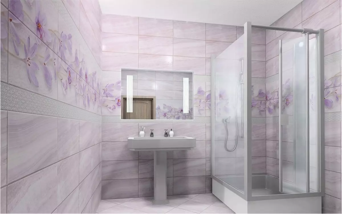 Panells per a la rajola del bany (69 fotos): seleccioneu plaques de plàstic per a parets. Panells de pis de pis de PVC 10080_61