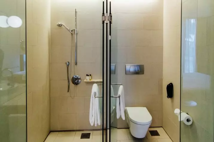 Khrushchev（75枚の写真）にある浴室を組み合わせた浴室：トイレと組み合わせた小さなお風呂のデザイン。部屋はどんなサイズですか？洗濯機が付いているバスルームのインテリアデザインのアイデア 10081_14