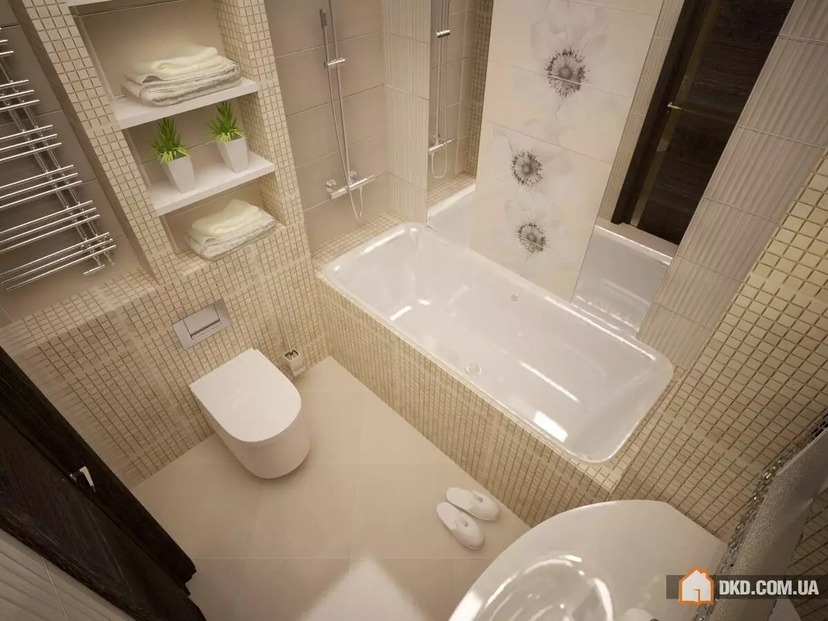 Khrushchev（75枚の写真）にある浴室を組み合わせた浴室：トイレと組み合わせた小さなお風呂のデザイン。部屋はどんなサイズですか？洗濯機が付いているバスルームのインテリアデザインのアイデア 10081_23