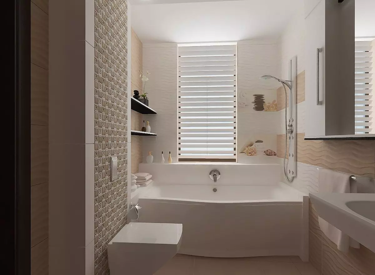 Khrushchev（75枚の写真）にある浴室を組み合わせた浴室：トイレと組み合わせた小さなお風呂のデザイン。部屋はどんなサイズですか？洗濯機が付いているバスルームのインテリアデザインのアイデア 10081_24