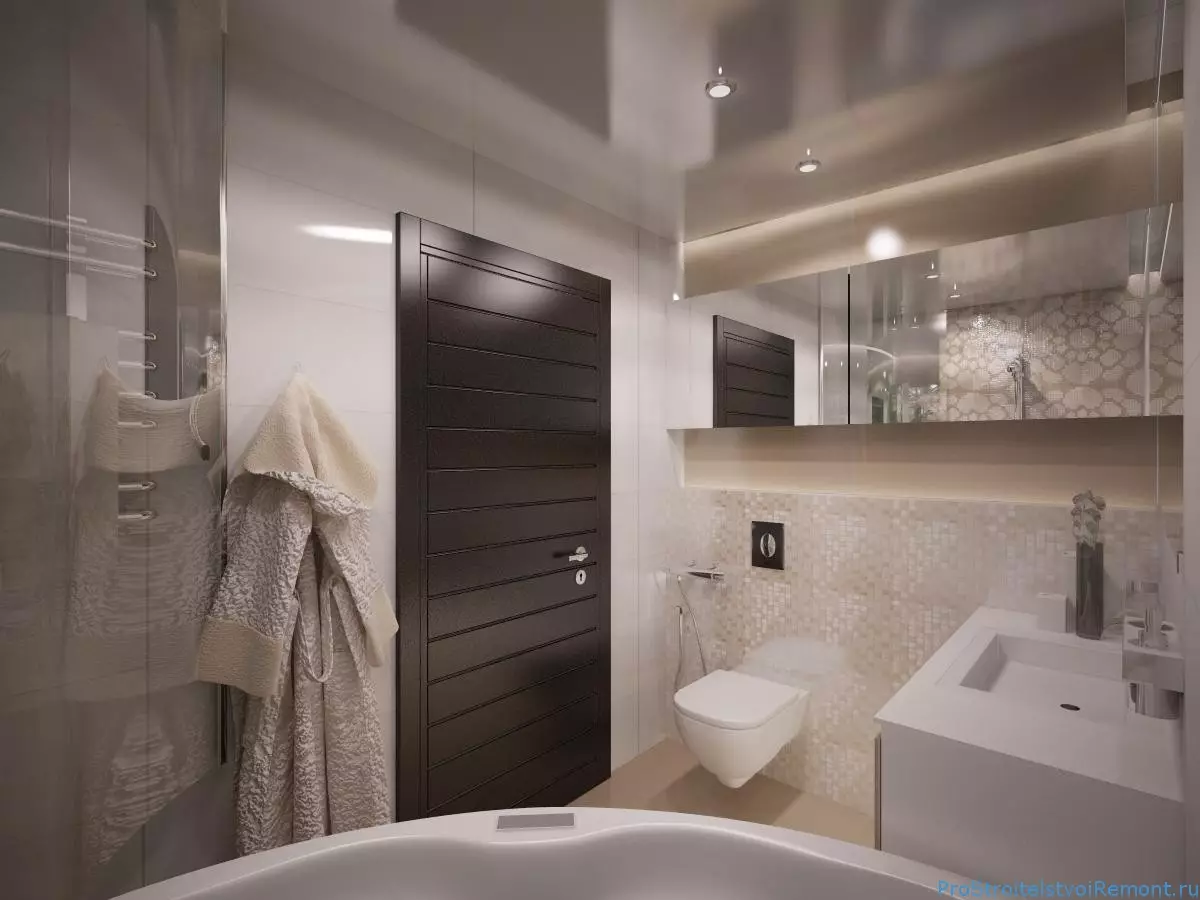 Khrushchev（75枚の写真）にある浴室を組み合わせた浴室：トイレと組み合わせた小さなお風呂のデザイン。部屋はどんなサイズですか？洗濯機が付いているバスルームのインテリアデザインのアイデア 10081_25