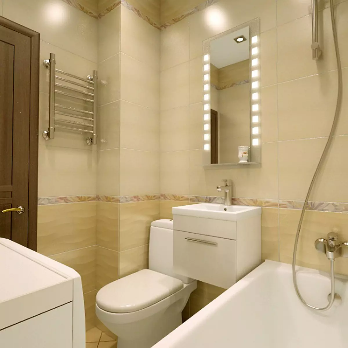 дизайн небольшой совмещенной ванной комнаты фото