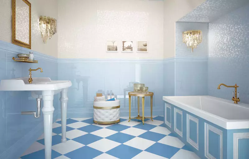 Plave pločice za kupaonicu (50 slike): Zidne keramičke pločice plave u kupatilu, Laguna prikupljanje i druge serije iz Rusije 10107_18