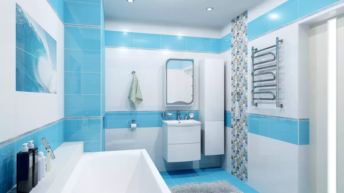 Plave pločice za kupaonicu (50 slike): Zidne keramičke pločice plave u kupatilu, Laguna prikupljanje i druge serije iz Rusije 10107_2