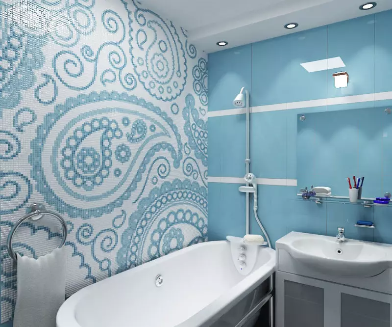 Plave pločice za kupaonicu (50 slike): Zidne keramičke pločice plave u kupatilu, Laguna prikupljanje i druge serije iz Rusije 10107_23