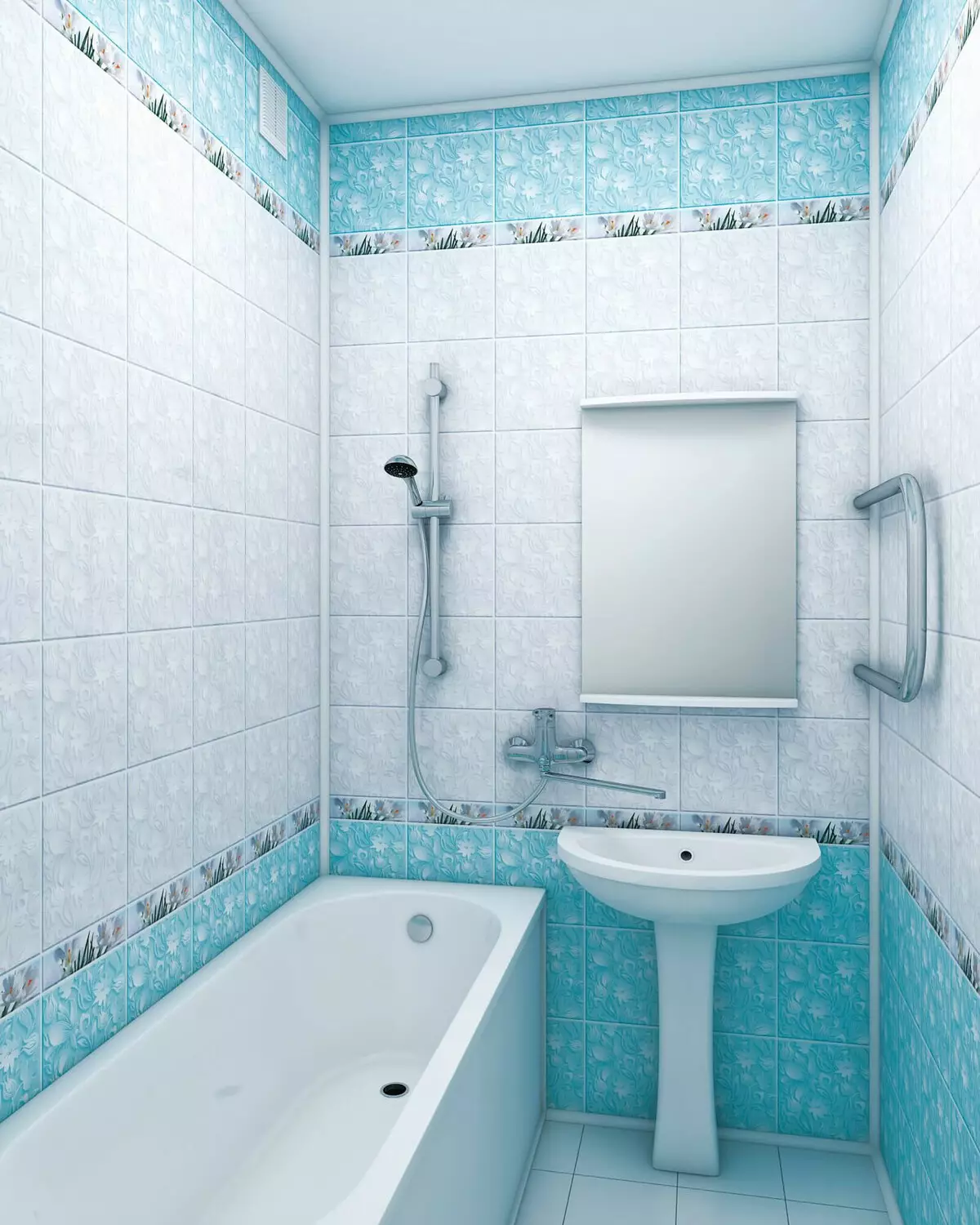 ¿Cómo separar las paredes en el baño que no sean azulejos? 65 fotos: Opciones de diseño. Fondos de pantalla y otros materiales finales. ¿Qué puede ser cosido y pared en lugar de azulejos? 10108_41