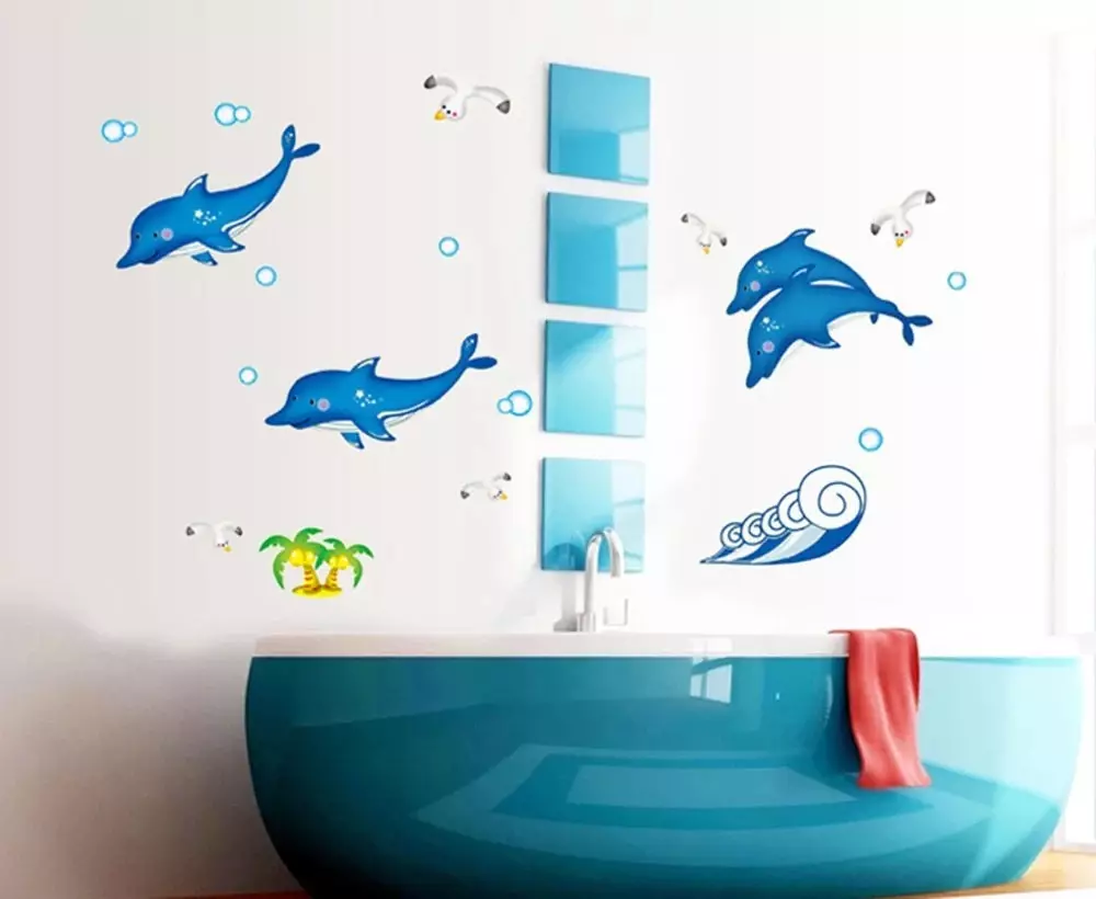 Filem pelekat diri untuk bilik mandi: Ciri-ciri filem PVC untuk bilik, hiasan dinding dengan filem vinil kalis air 10111_20
