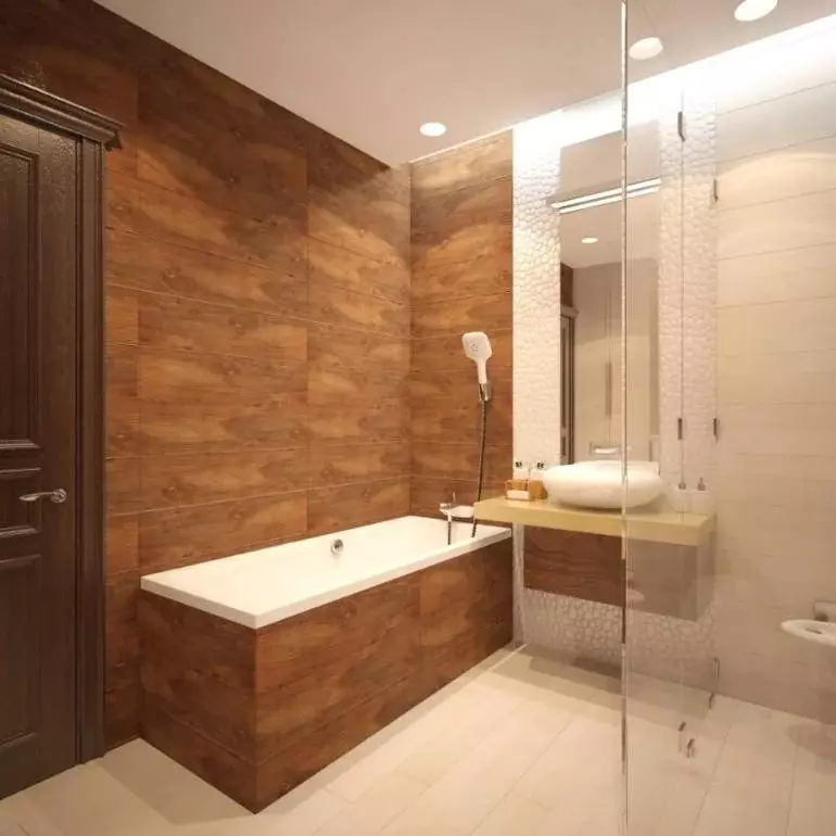 Filem pelekat diri untuk bilik mandi: Ciri-ciri filem PVC untuk bilik, hiasan dinding dengan filem vinil kalis air 10111_36