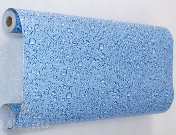 Filem pelekat diri untuk bilik mandi: Ciri-ciri filem PVC untuk bilik, hiasan dinding dengan filem vinil kalis air 10111_9