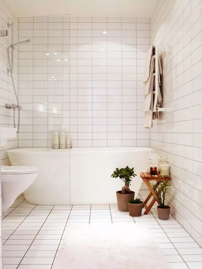 Fényes fürdőszoba csempe: Kerámia és egyéb csempe a padlón, falra szerelhető fényes csempe. Előnyök és hátrányok 10112_19