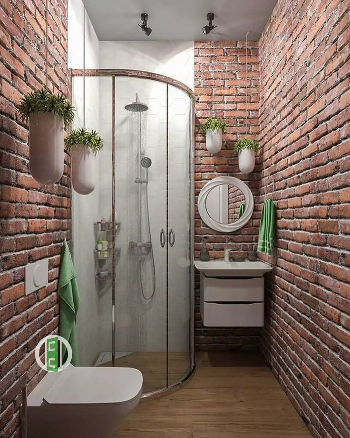 浴室的棕色瓷砖（66张照片）：卫浴内部棕色色调的陶瓷和其他瓷砖 10113_15