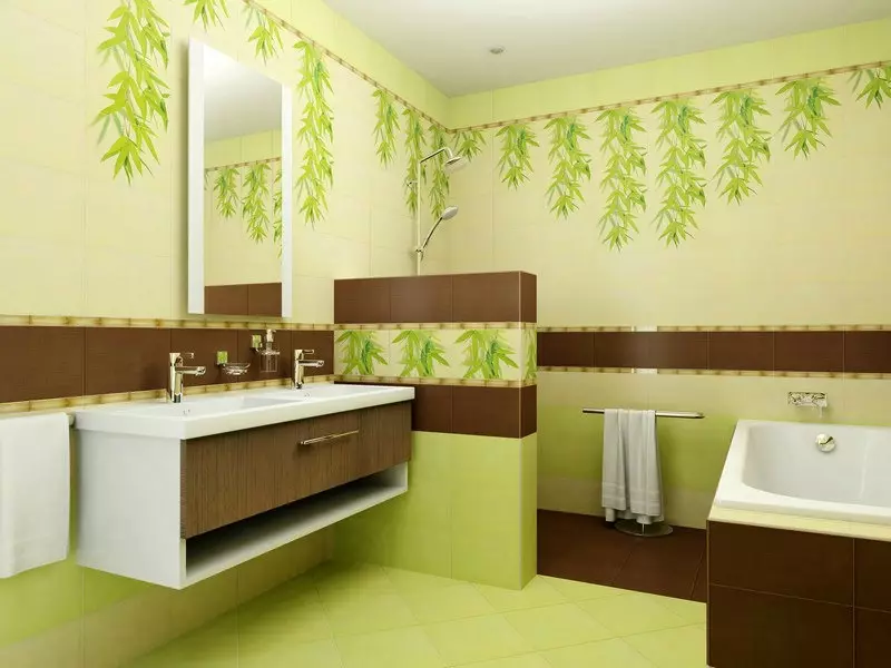 浴室的棕色瓷砖（66张照片）：卫浴内部棕色色调的陶瓷和其他瓷砖 10113_29
