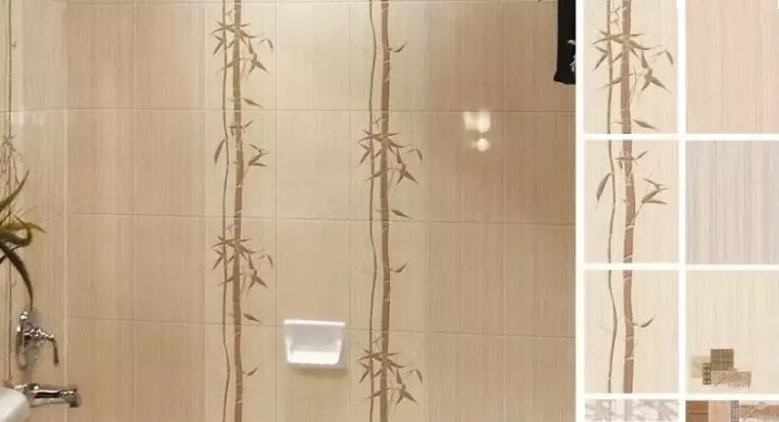 Beige tile mo le faletaele (50 ata): o le ata o le matematika ma glossy fusi i begee lanu, ceramoc fales i totonu ma isi filifiliga 10120_26